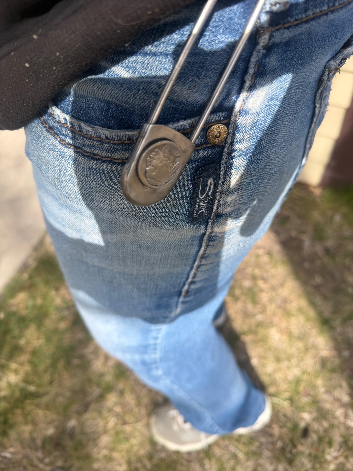 Buffalo Nickel Jumbo Safety Pins