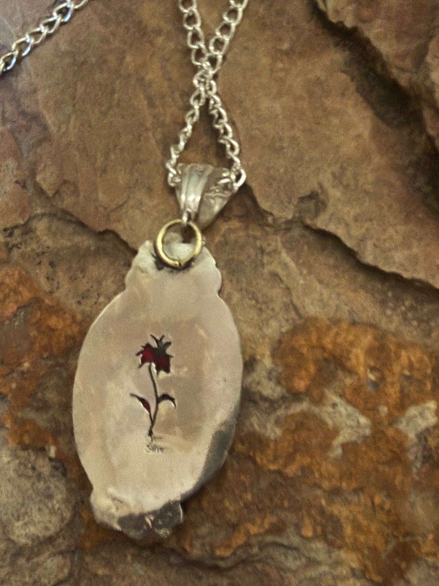 Rose Dahlia and tourmaline necklace