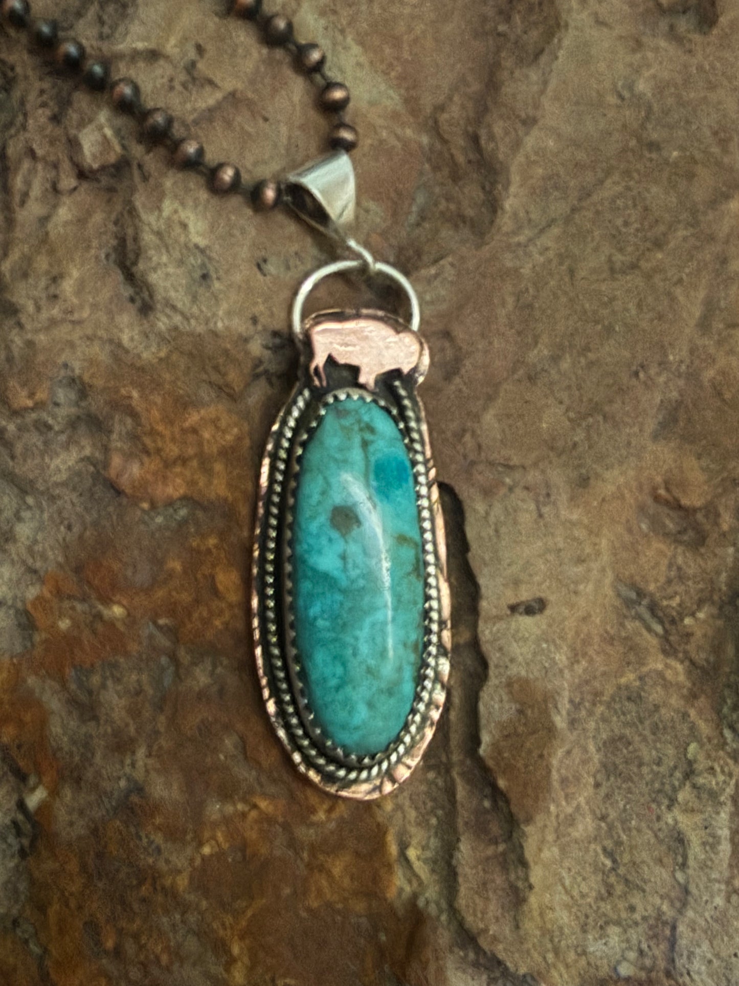 Whitewater turquoise with buffalo