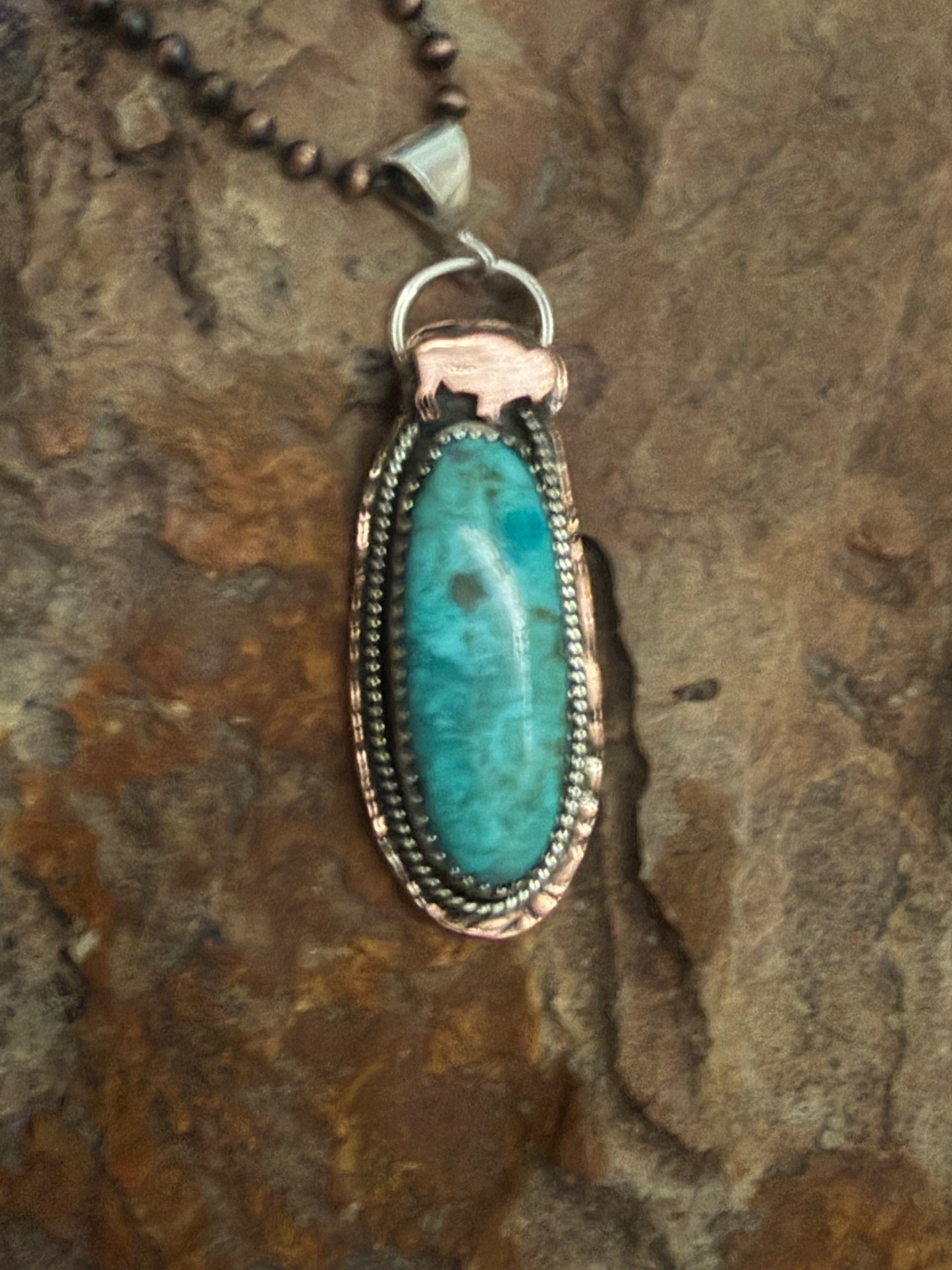Whitewater turquoise with buffalo