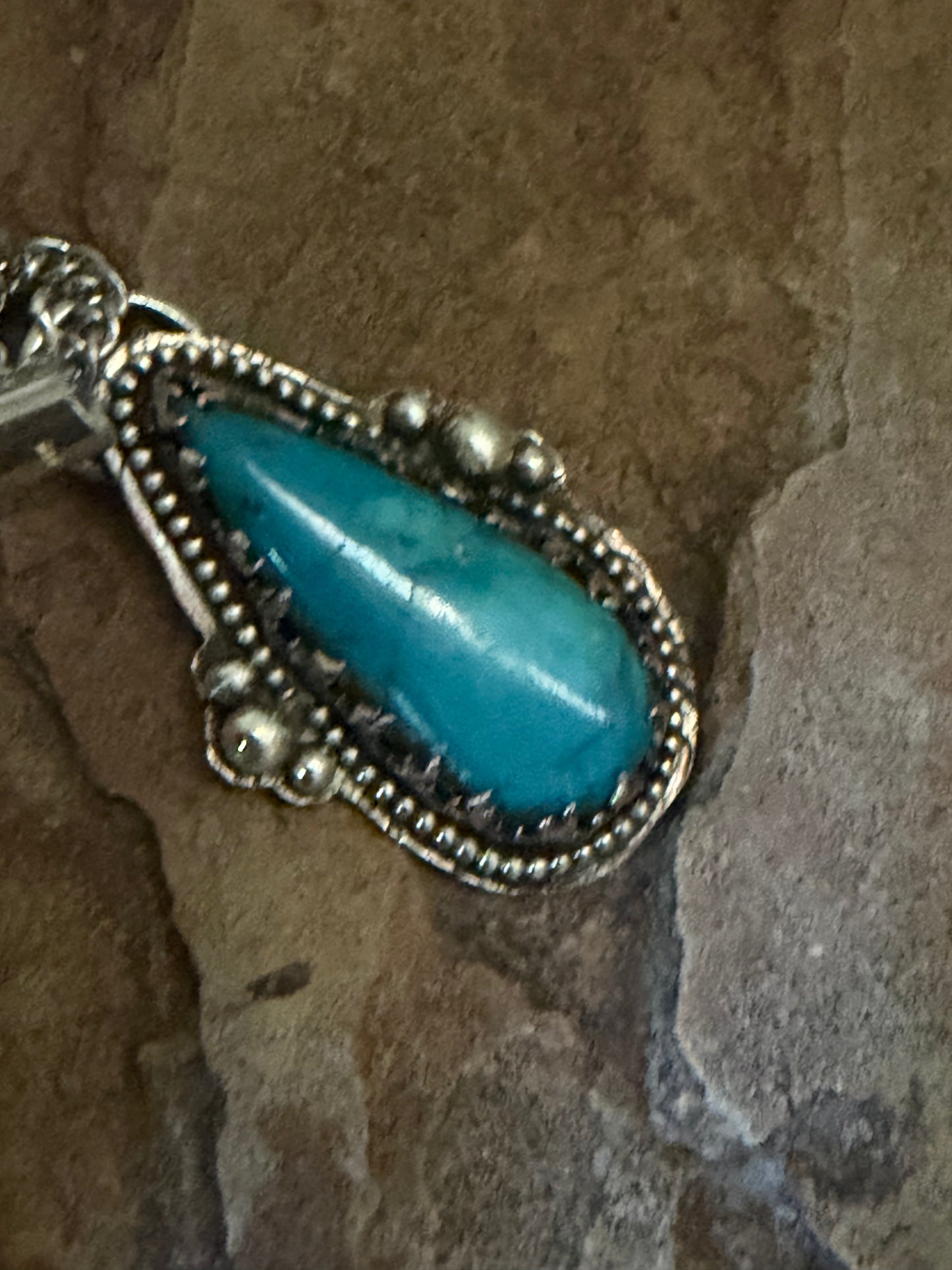 Blue Bandit turquoise necklace