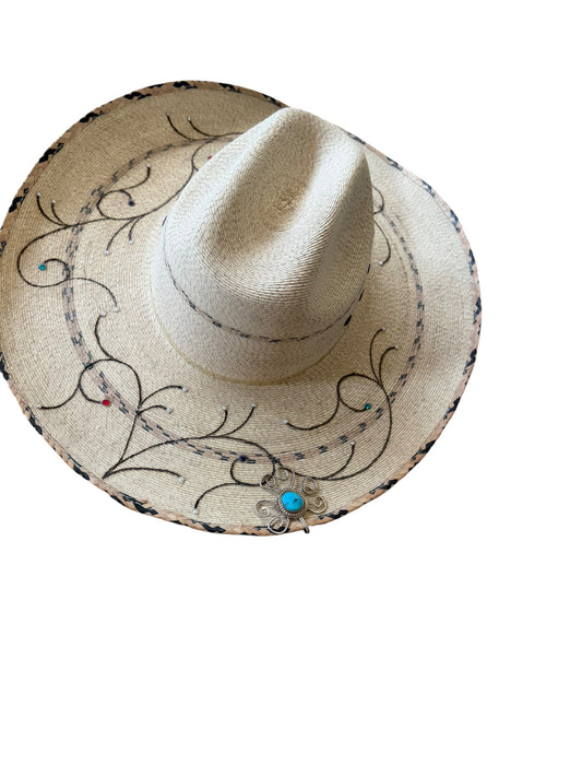 Sterling Silver & Kingman Turquoise Hat Brim Clip