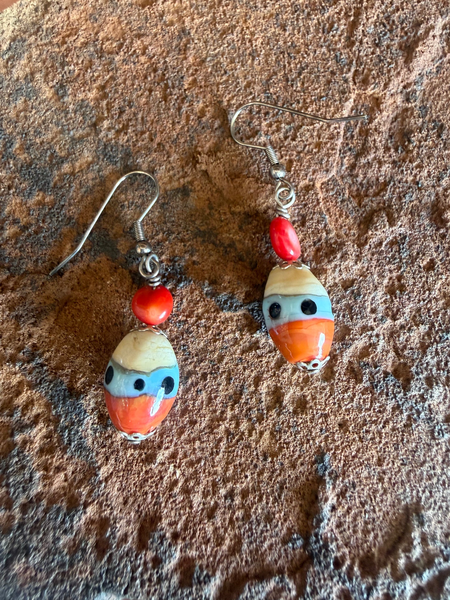 Lampwork necklace set, southwest theme