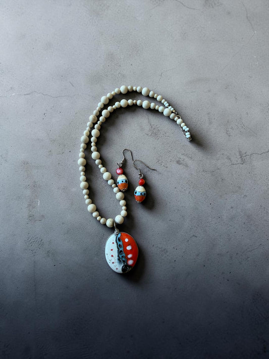 Lampwork necklace set, southwest theme