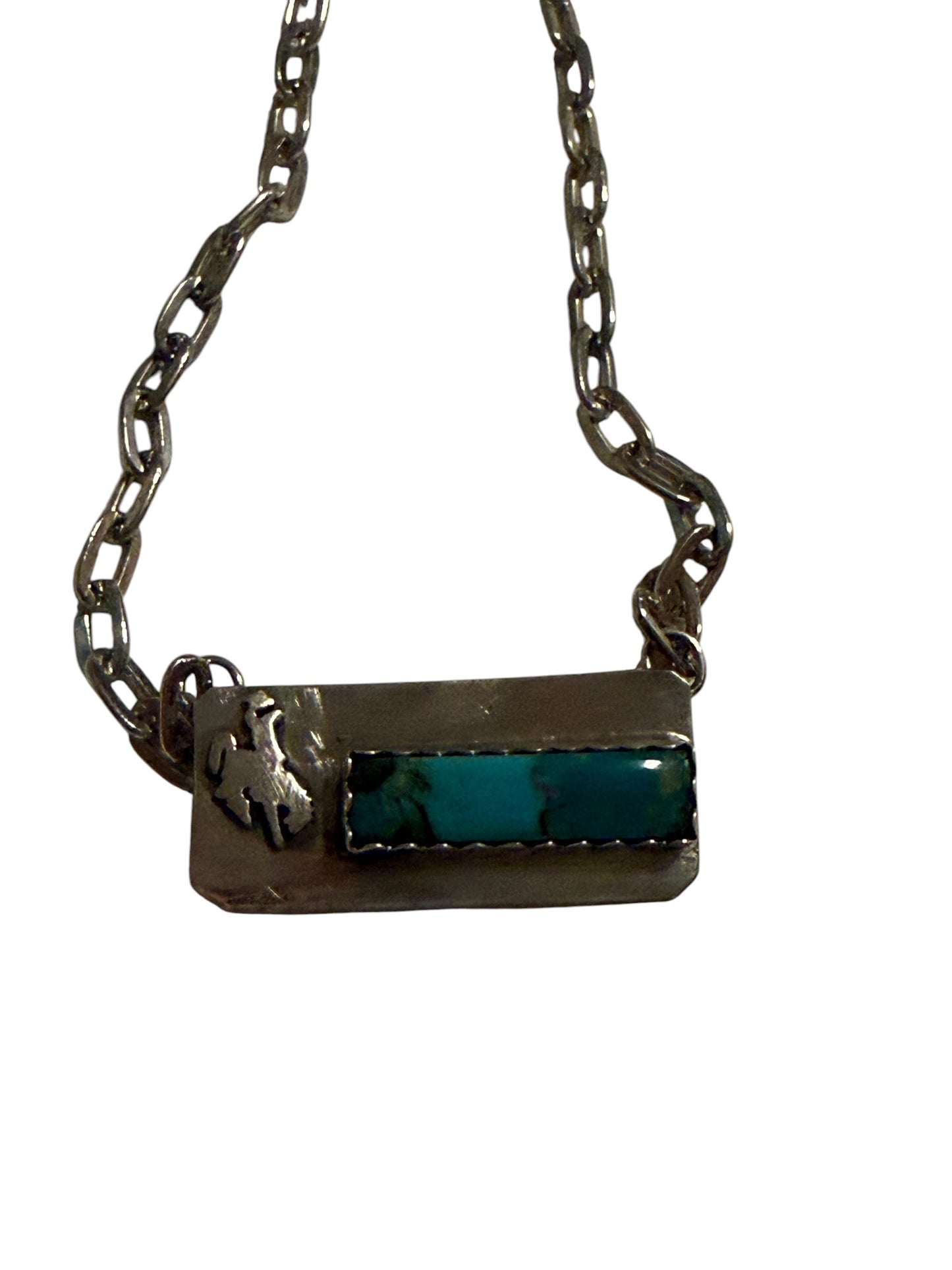 Bucking Horse with kingman Turquoise