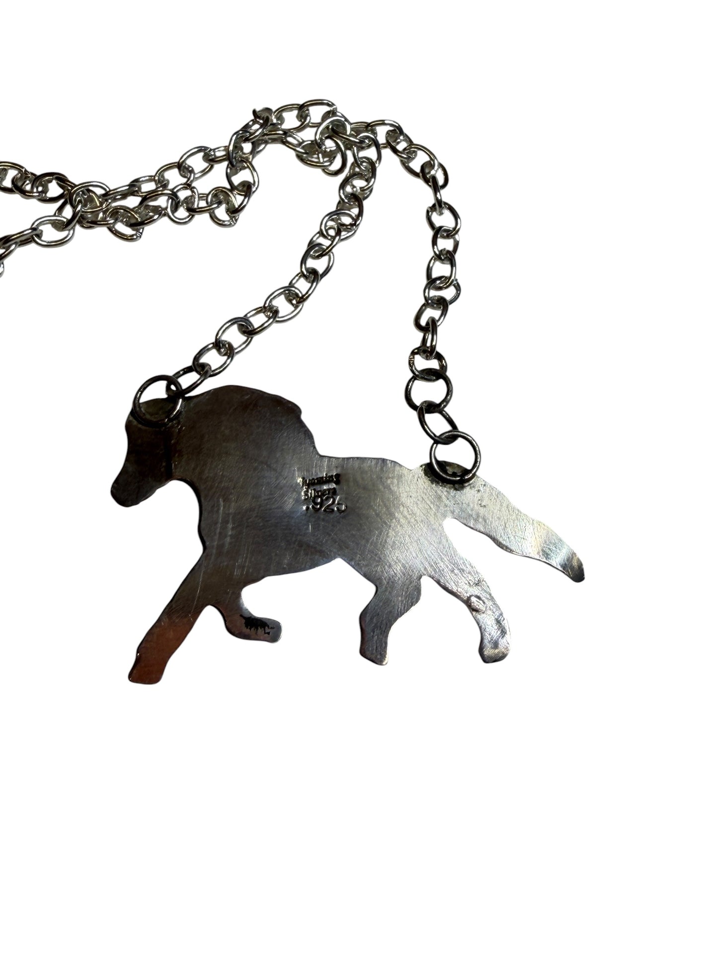Horse necklace Running wild and free “B”
