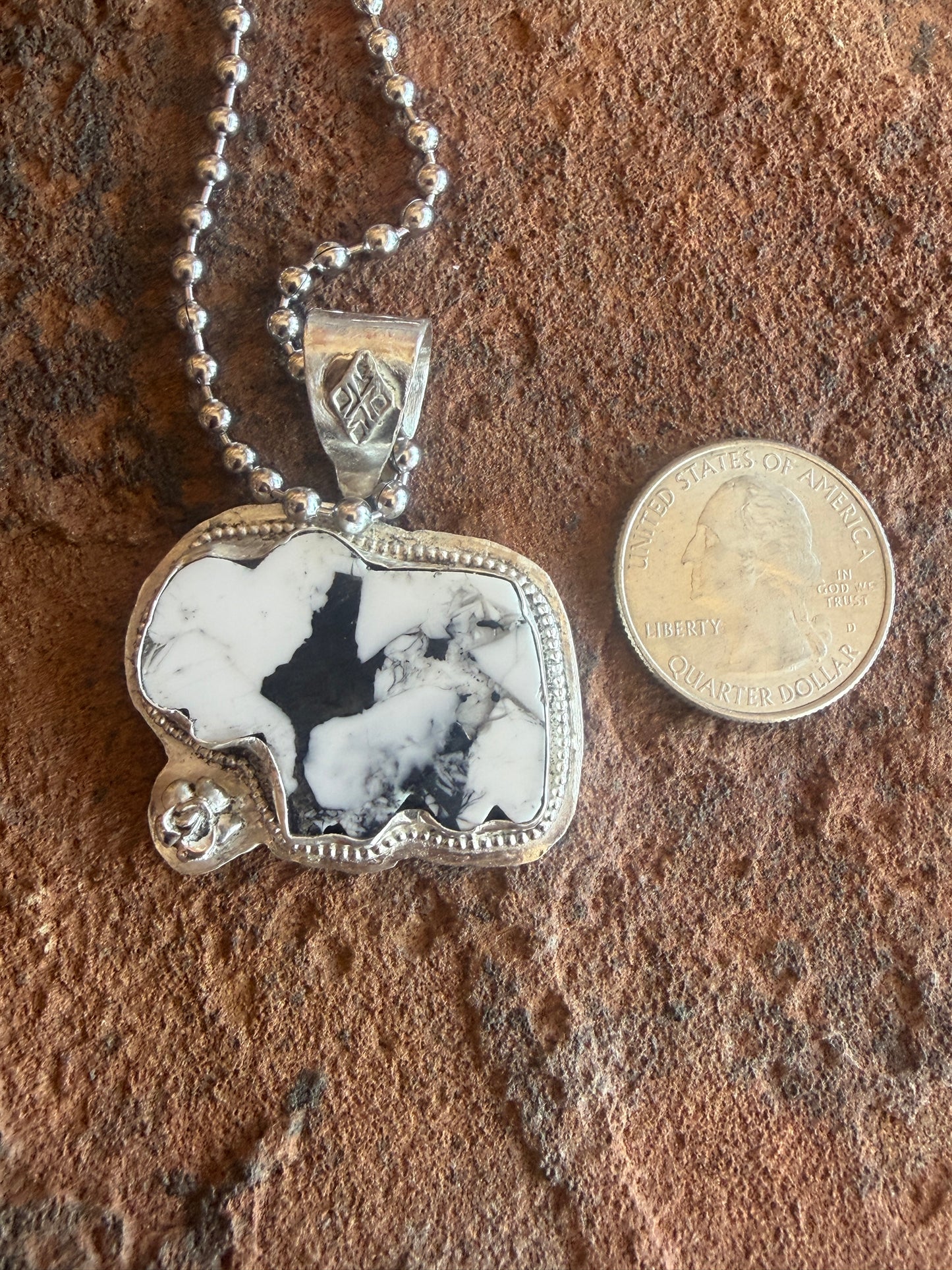 White Buffalo Statement Necklace | Handmade Sterling Silver (Copy)