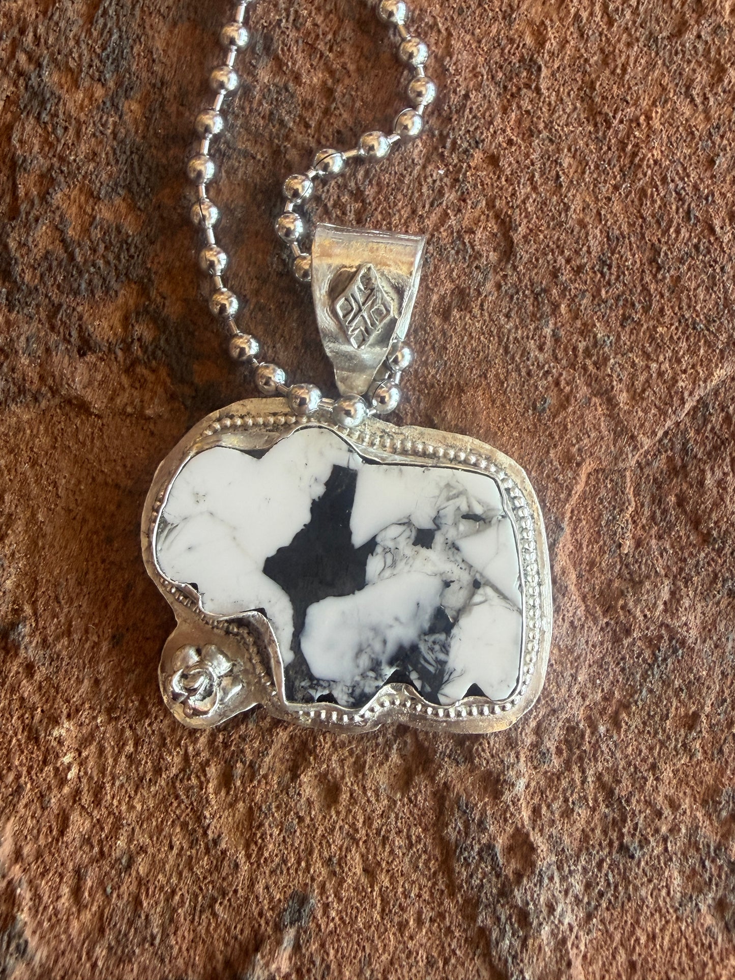 White Buffalo Statement Necklace | Handmade Sterling Silver (Copy)