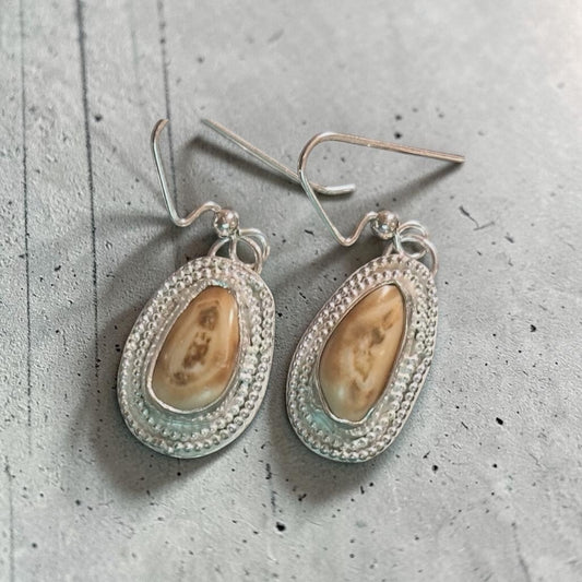 Custom Elk Ivory Earrings