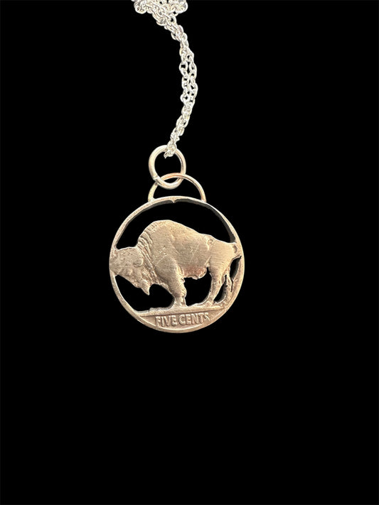 Buffalo nickel necklace