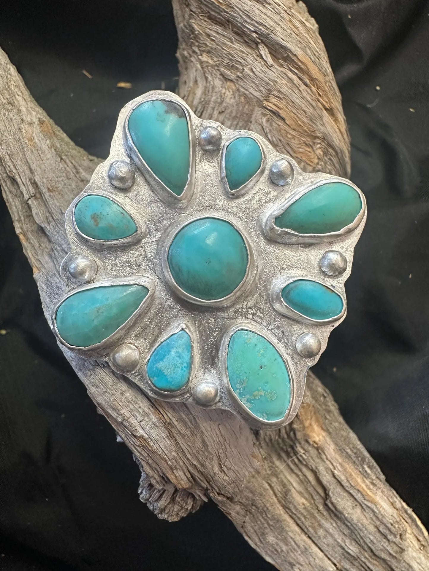 Statement jewelry,  Handmade Carico Lake Turquoise Pendant , Sterling Silver Southwestern Jewelry, Boho Statement Necklace, Turquoise Gift for Her