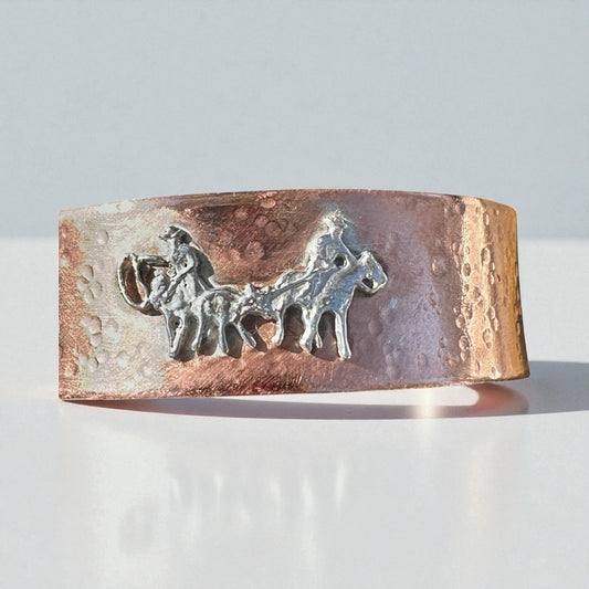 Copper & Sterling Silver cowboys Cuff – Western Artisan Bracelet