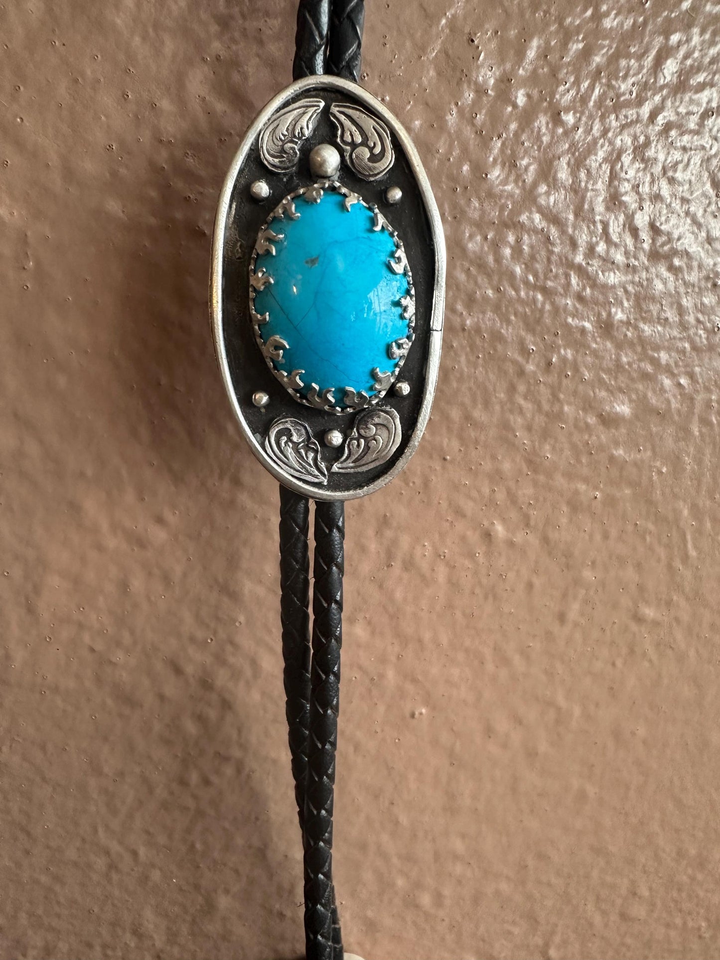Turquoise bolo, turquoise and silver bolo, men’s necklace, gifts for him, western bolo, unusual men’s gifts, bolo tie