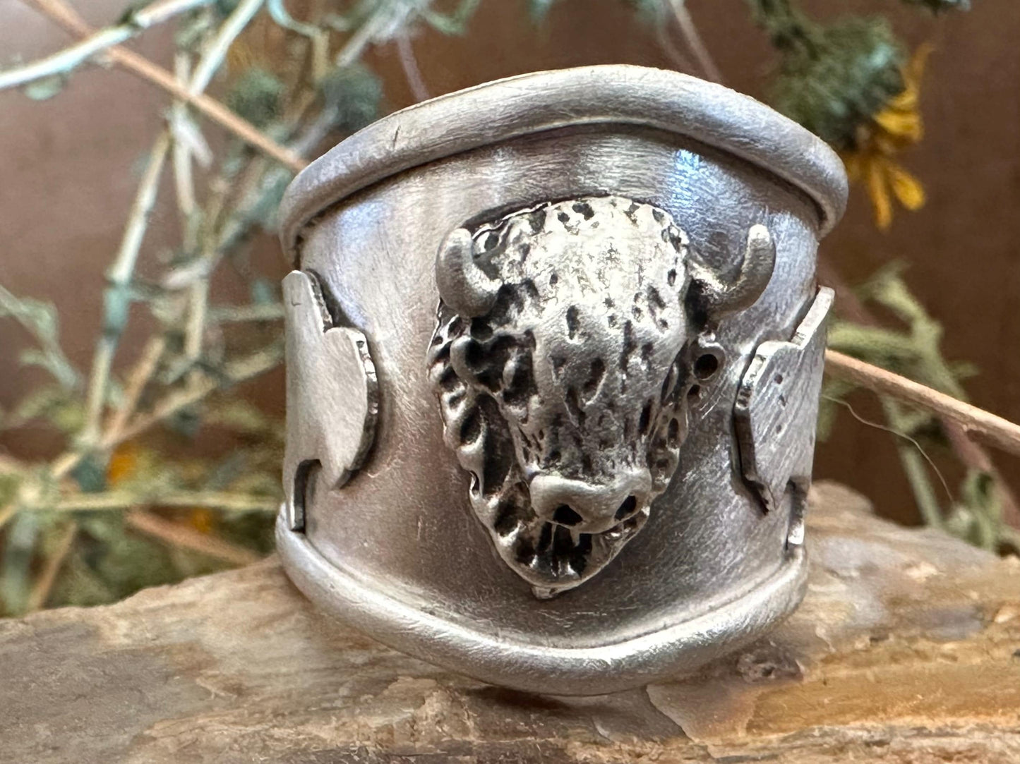 Buffalo Sterling Silver Saddle Ring, Big Ass Ring, statement ring, large Ring, big ring