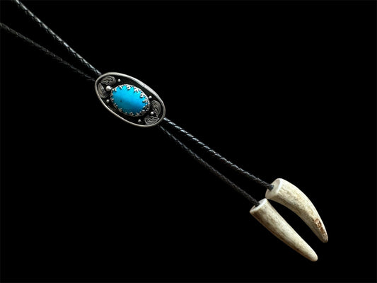 Turquoise bolo, turquoise and silver bolo, men’s necklace, gifts for him, western bolo, unusual men’s gifts, bolo tie