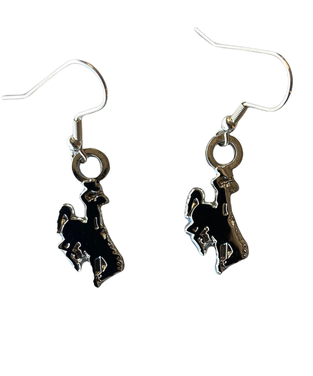 Licensed Wyoming Steamboat Earrings#UWYO#Wyo#UW#brown and Gold