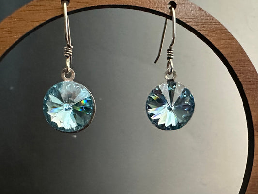 Aqua swavorski crystal earrings
